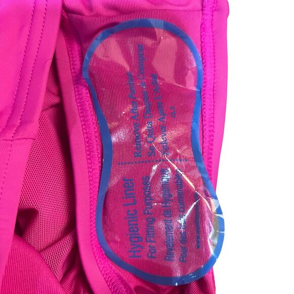 DKNY Tie-Back Halter Style One-Piece Swimsuit Pink Women's XS NWT - Picture 9 of 10